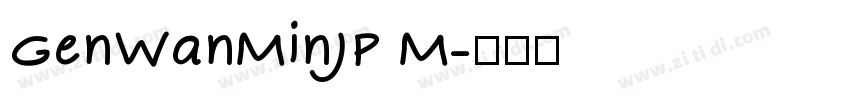 GenWanMinJP M字体转换